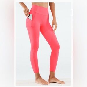 Oasis PureLuxe High-Waisted 7/8
Legging (Color: Pop Coral)